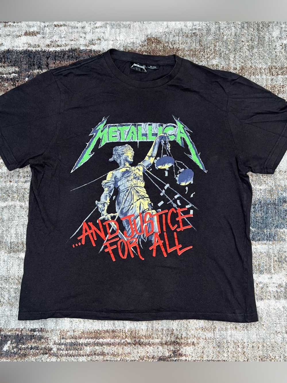 NEW METALLICA Justice For All Tee Shirt Black
